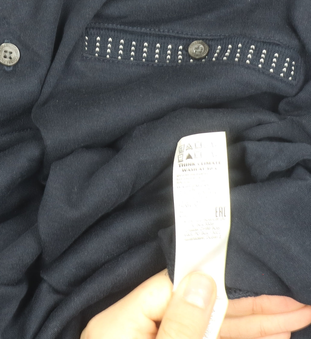 Marks and Spencer Men's Dark Navy 2XL Cotton Stretch Polo Shirt
