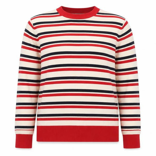 ZARA Women’s Multicoloured Striped Crew Neck Knit Jumper M
