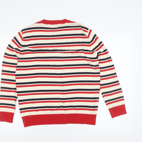 ZARA Women’s Multicoloured Striped Crew Neck Knit Jumper M