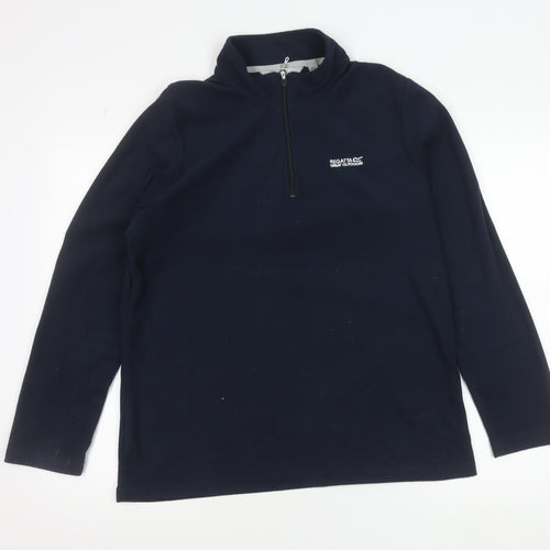 Regatta Women’s Navy 1/4 Zip Fleece Pullover Sweatshirt UK 14 Outdoor Warm