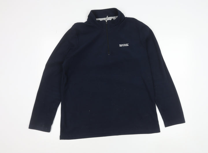 Regatta Women’s Navy 1/4 Zip Fleece Pullover Sweatshirt UK 14 Outdoor Warm