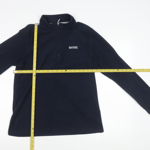 Regatta Women’s Navy 1/4 Zip Fleece Pullover Sweatshirt UK 14 Outdoor Warm