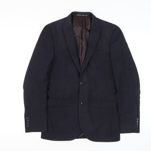 Next Men's Black 34 Regular Fit Single-Breasted Blazer