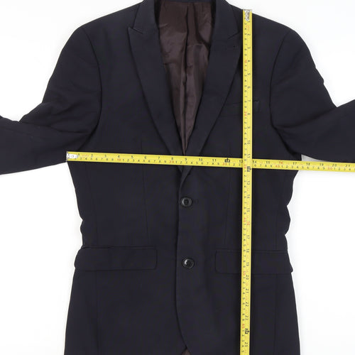Next Men's Black 34 Regular Fit Single-Breasted Blazer