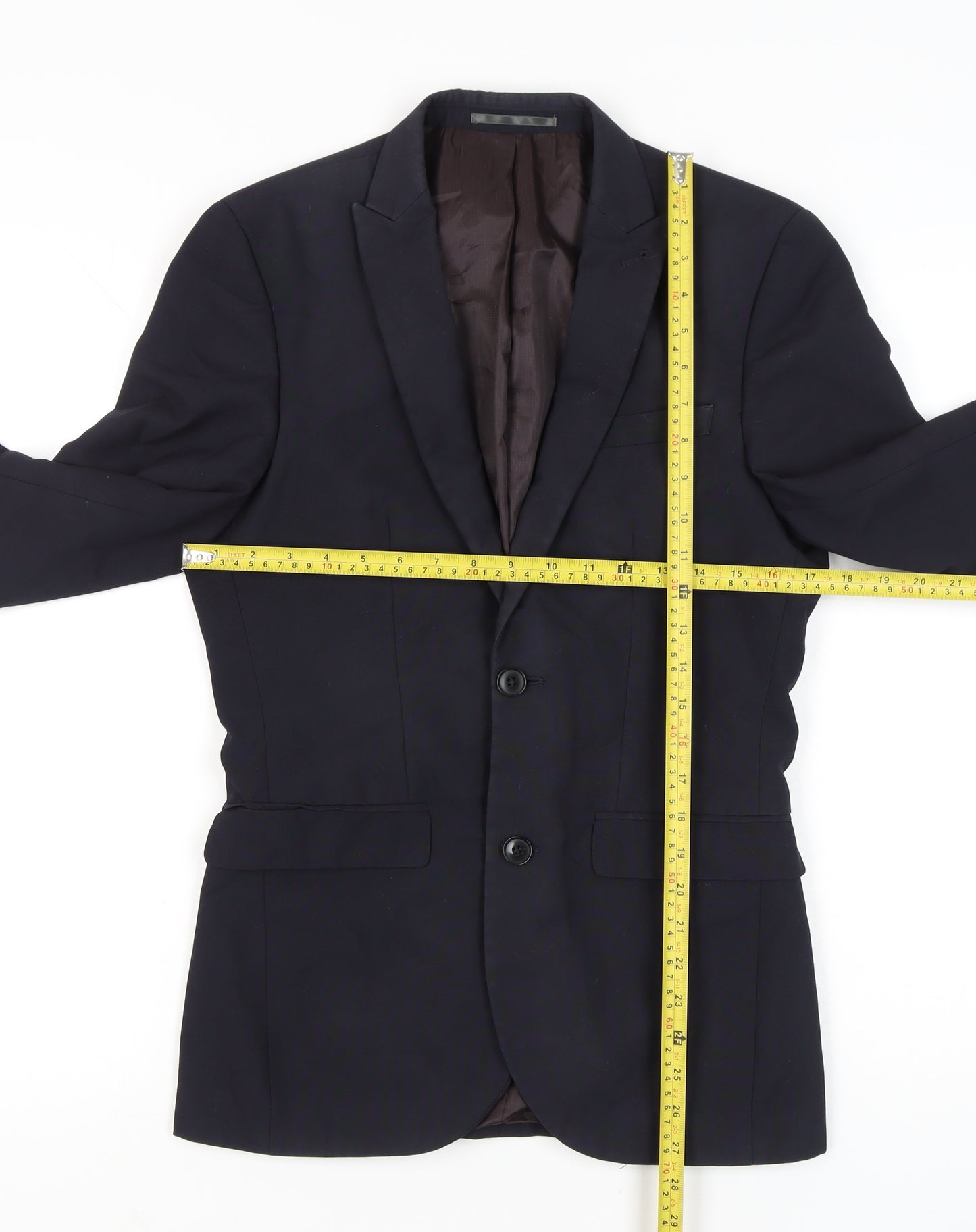 Next Men's Black 34 Regular Fit Single-Breasted Blazer