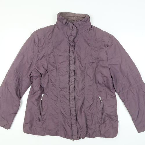 Gerry Weber Womens Purple Mid-Length Puffer Jacket Size 18