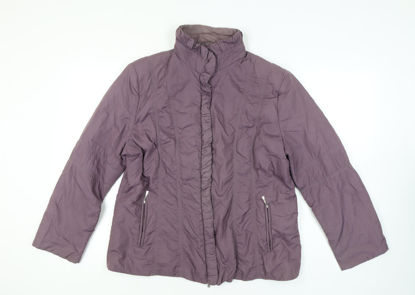 Gerry Weber Womens Purple Mid-Length Puffer Jacket Size 18