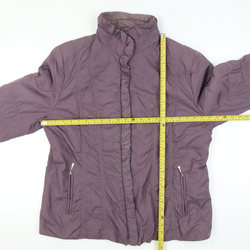 Gerry Weber Womens Purple Mid-Length Puffer Jacket Size 18