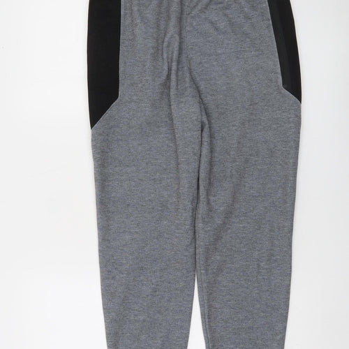 Nike Boys Grey NBA Dri-FIT Jogger Trousers Size L Moisture Wicking Activewear