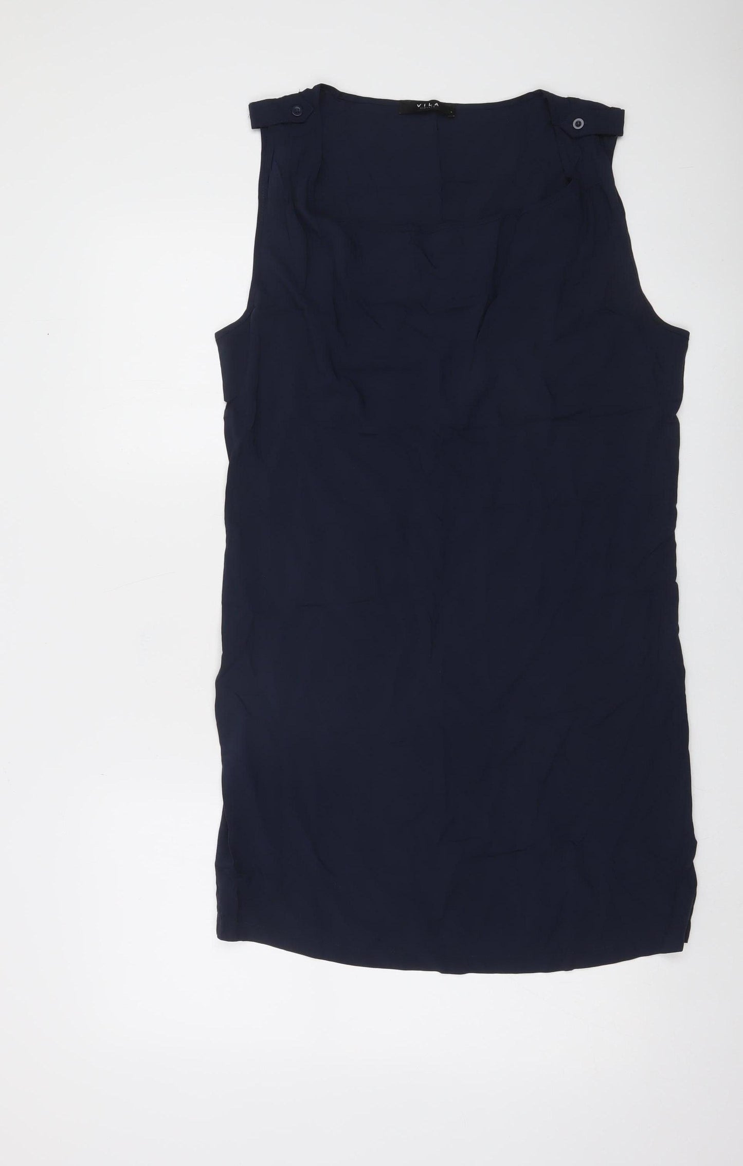 Vila Women’s Blue Sleeveless Shift Dress Size S