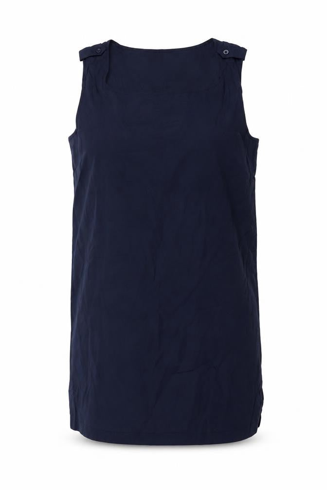 Front view of VILA Women’s Blue Sleeveless Shift Dress, size S