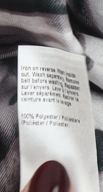 River Island Womens Black White Zebra Print Long Sleeve Playsuit Size 12