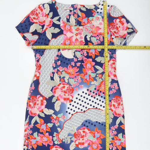 R.O.B. Women’s Multicoloured Floral Short Shift Dress Size 14