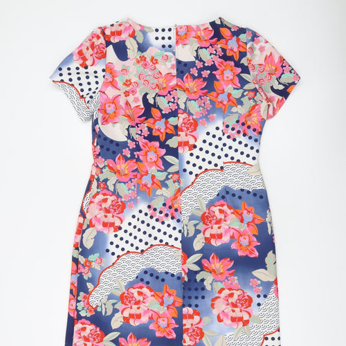 R.O.B. Women’s Multicoloured Floral Short Shift Dress Size 14