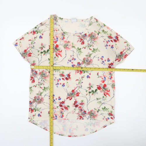 Vero Moda Women's Beige Floral Chiffon Blouse XS