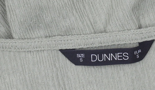 Dunnes Women’s Green V-Neck Cropped Drawstring Top Size S