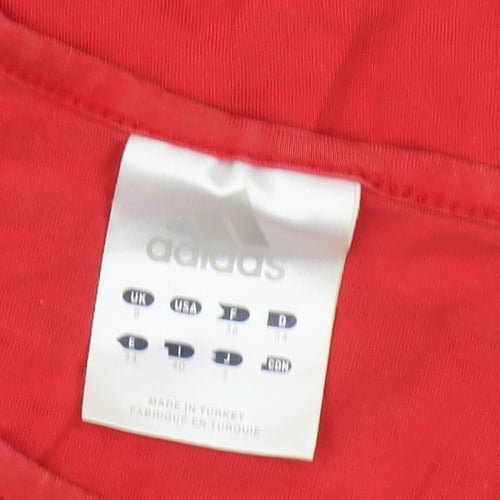 Adidas Women's Red Dublin Marathon 08 T-Shirt Size 8