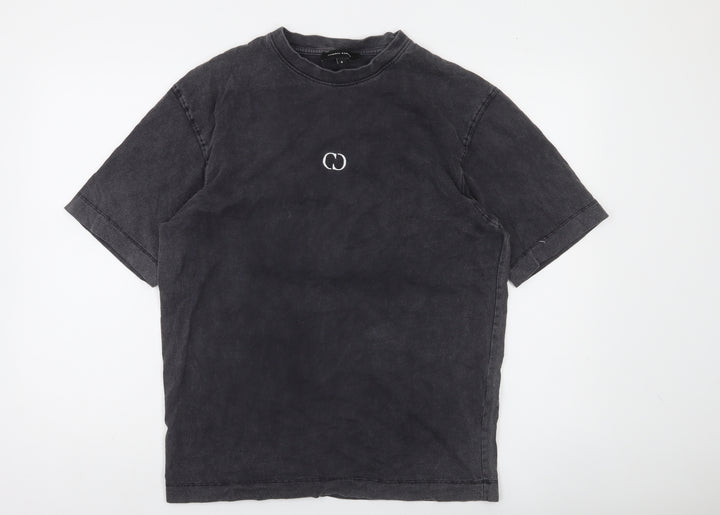 Criminal Damage Men's Black Cotton Crew Neck T-Shirt Size S