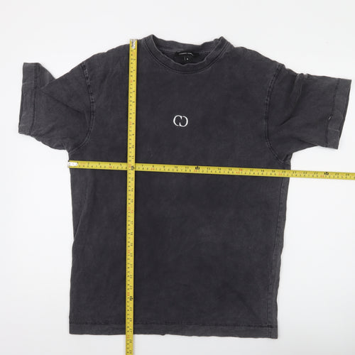 Criminal Damage Men's Black Cotton Crew Neck T-Shirt Size S