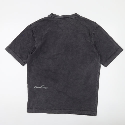 Criminal Damage Men's Black Cotton Crew Neck T-Shirt Size S