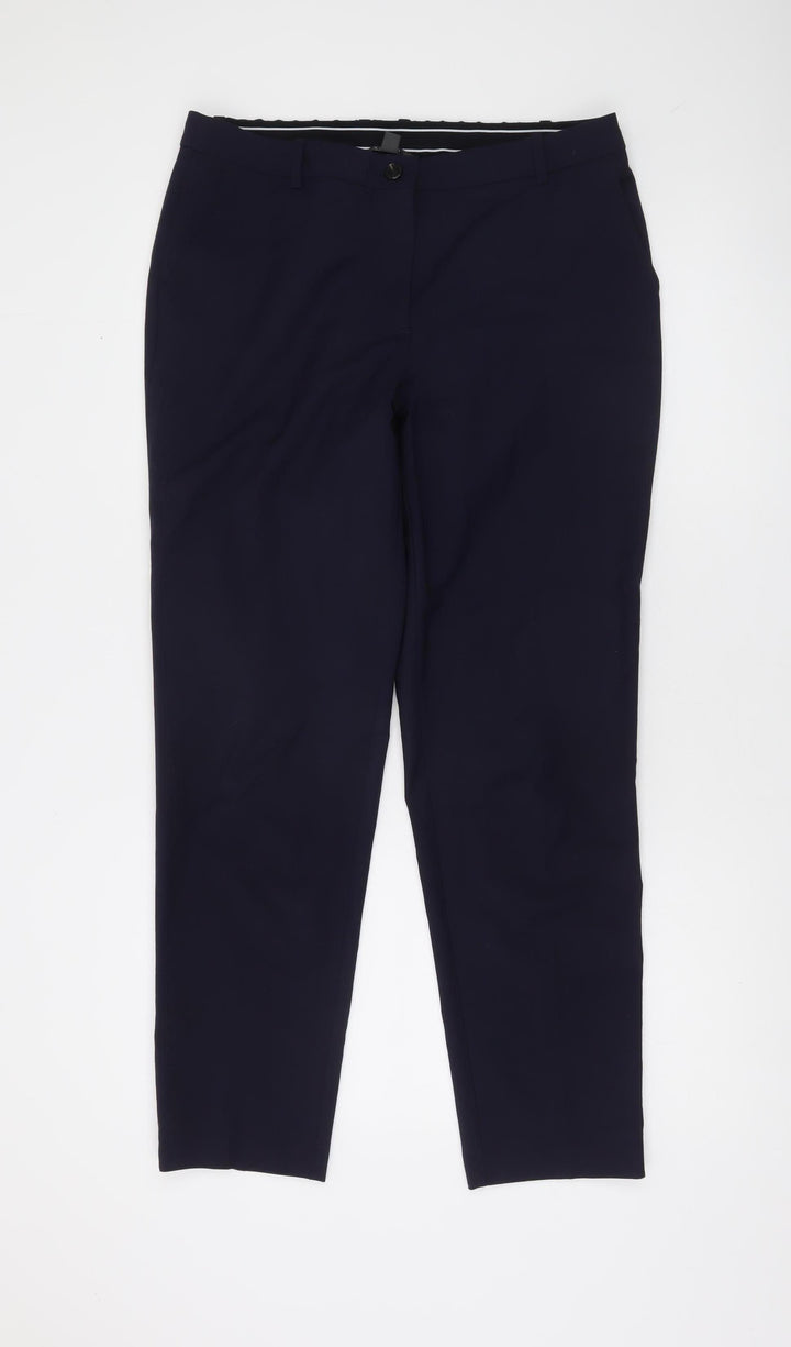 Esprit Women’s Navy Blue Slim Ankle Trousers Size 14