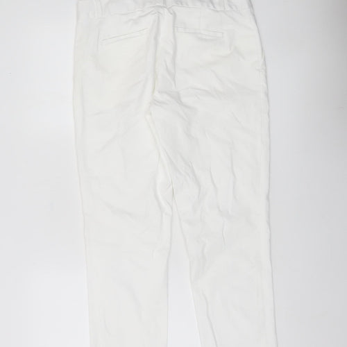 Banana Republic Women’s White Chino Hampton Trousers Size 10 Slim Fit