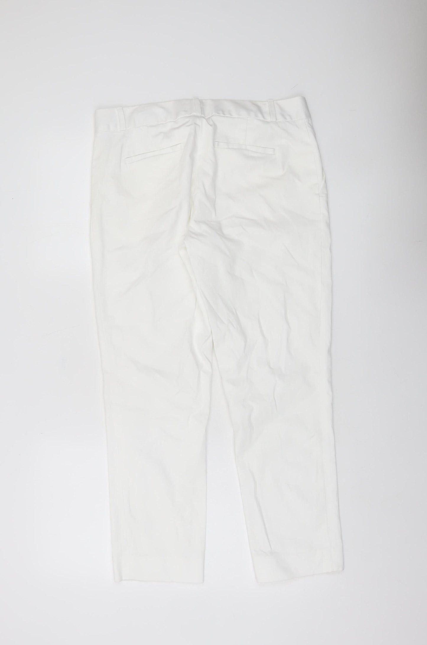 Banana Republic Women’s White Chino Hampton Trousers Size 10 Slim Fit