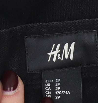 H&M Men's Black Slim Fit Skinny Jeans Size 29 Trousers