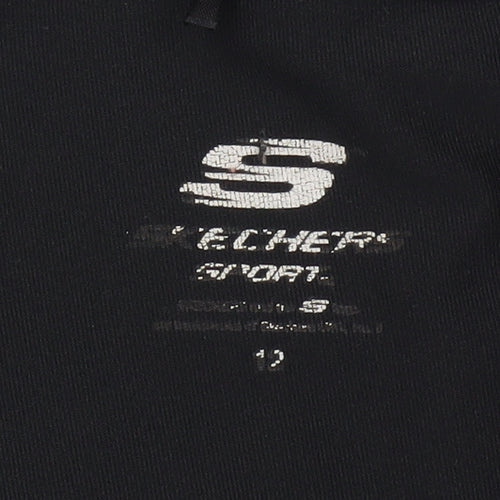 Skechers Sport Womens Black Leggings Size S Drawstring Waist