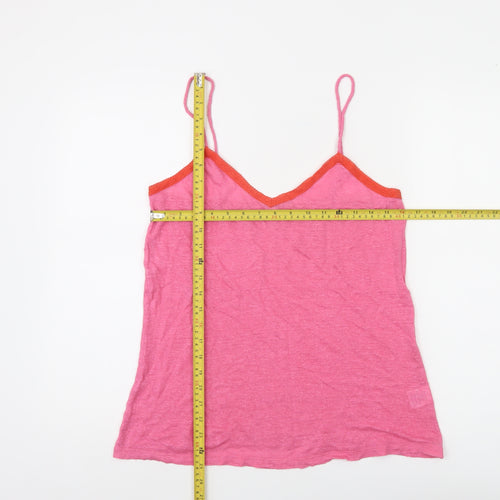 Hush Womens Pink Camisole Linen Top Size S Spaghetti Strap Summer