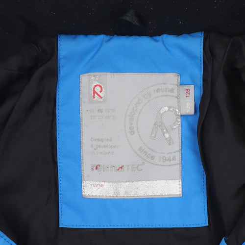 Reima Boys Blue Waterproof Ski Jacket 8 Years Hooded Winter Coat