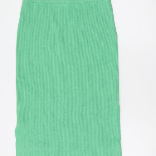 Marks and Spencer Women’s Green Rib Knit Midi Pencil Skirt Size M