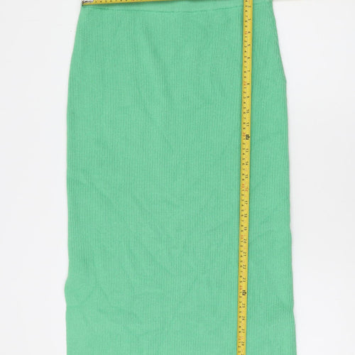 Marks and Spencer Women’s Green Rib Knit Midi Pencil Skirt Size M