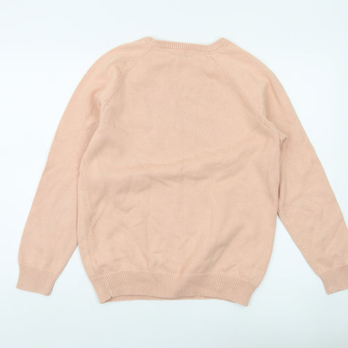 Cotton Traders Womens Pink Crew Neck Long Sleeve Jumper Size 12