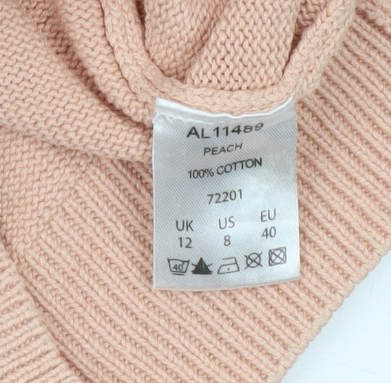 Cotton Traders Womens Pink Crew Neck Long Sleeve Jumper Size 12