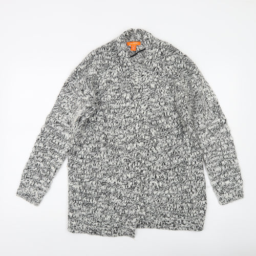 Joe Fresh Women’s Grey Chunky Knit V-Neck Open Cardigan XS