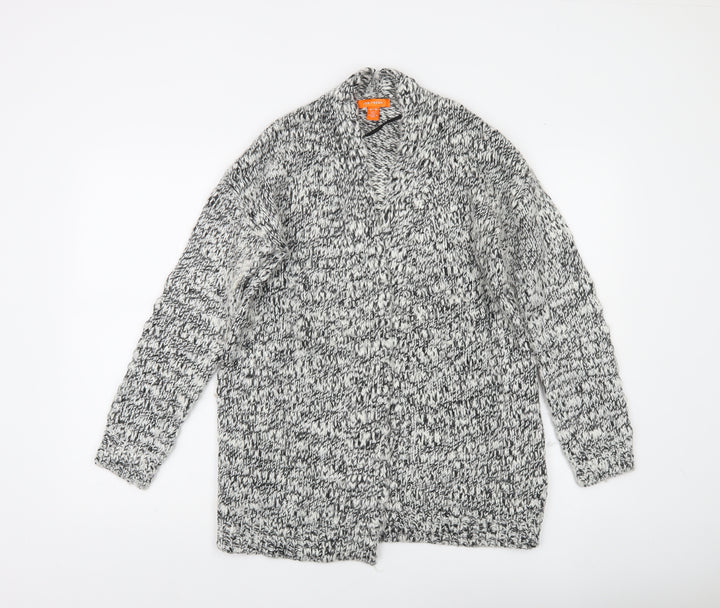 Joe Fresh Women’s Grey Chunky Knit V-Neck Open Cardigan XS