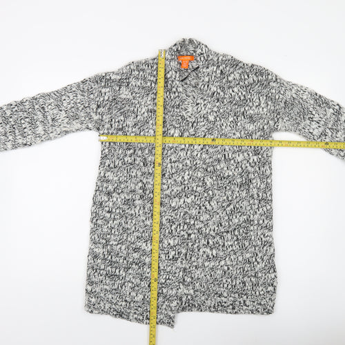 Joe Fresh Women’s Grey Chunky Knit V-Neck Open Cardigan XS