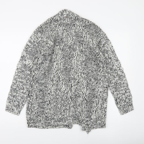 Joe Fresh Women’s Grey Chunky Knit V-Neck Open Cardigan XS