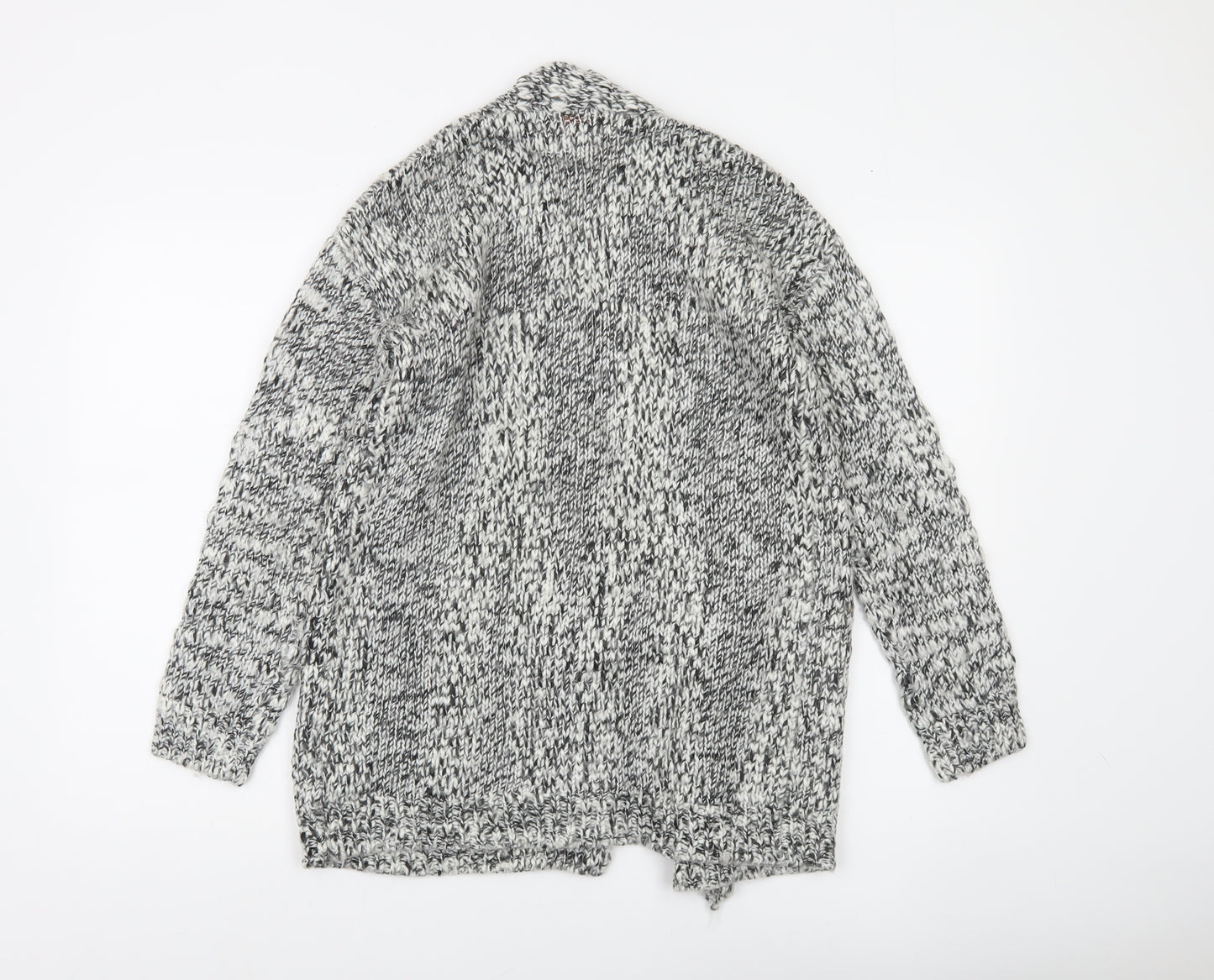 Joe Fresh Women’s Grey Chunky Knit V-Neck Open Cardigan XS
