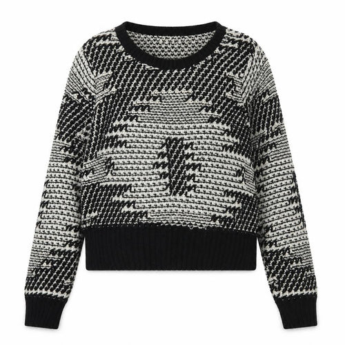 Dorothy Perkins Womens Black White Geometric Knit Jumper Size 12