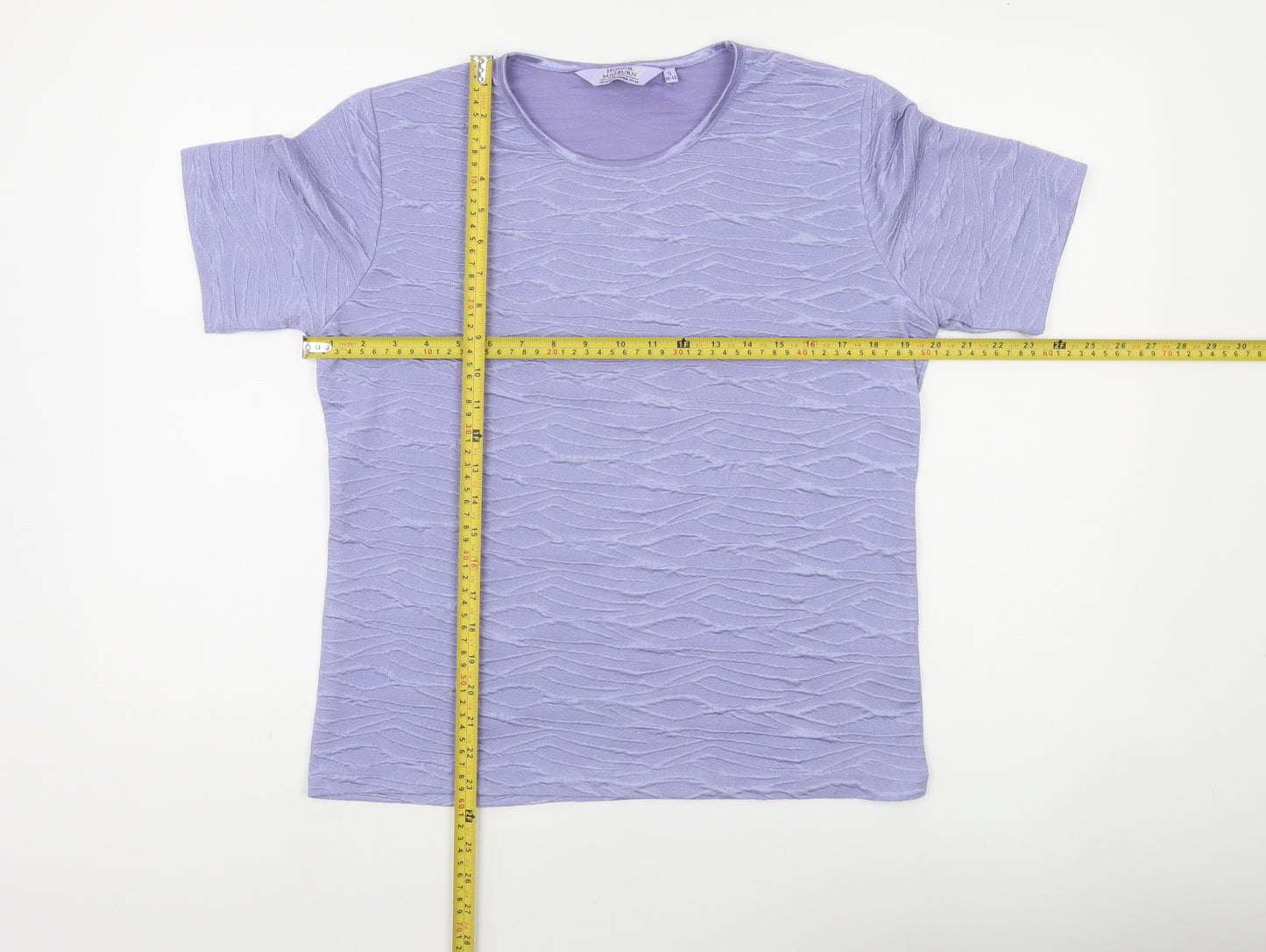 Honor Millburn Womens Purple Short Sleeve Stretch T-Shirt Size S 10-12