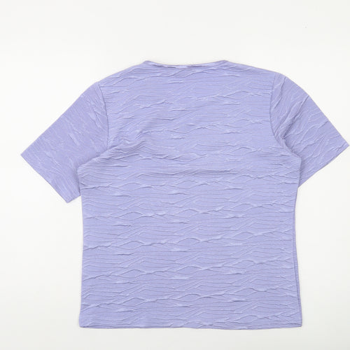 Honor Millburn Womens Purple Short Sleeve Stretch T-Shirt Size S 10-12