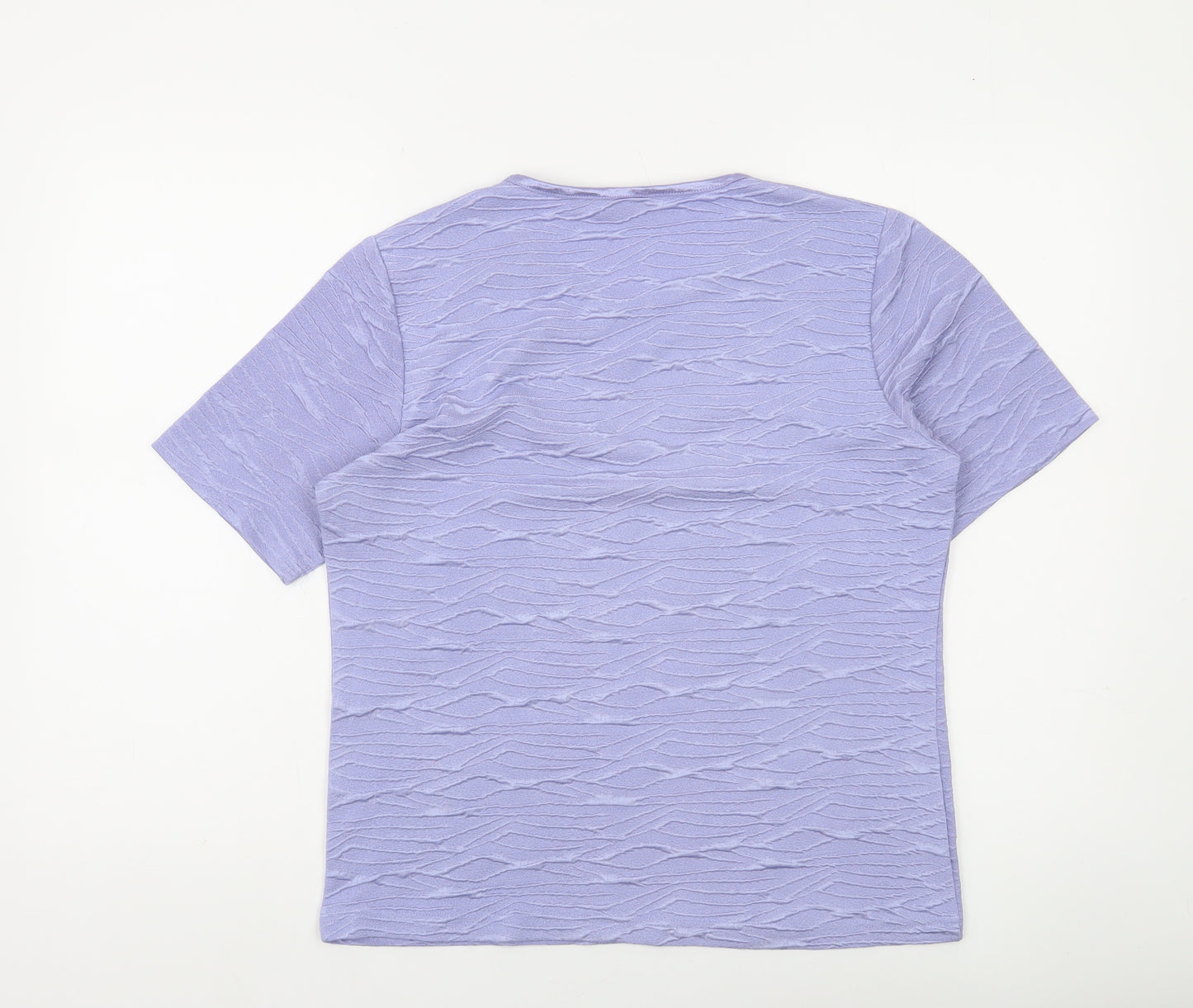 Honor Millburn Womens Purple Short Sleeve Stretch T-Shirt Size S 10-12