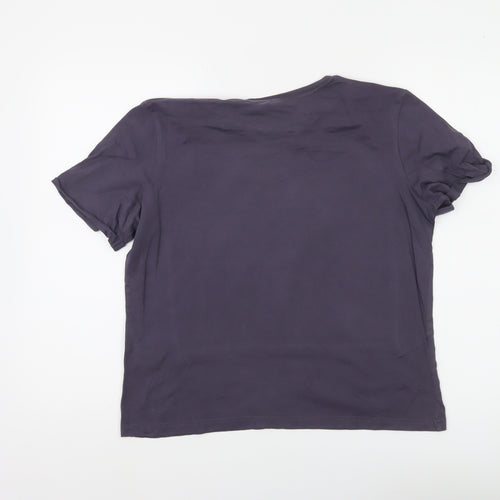 Befree Women’s Purple Geometric T-Shirt Size M Cotton Casual Top