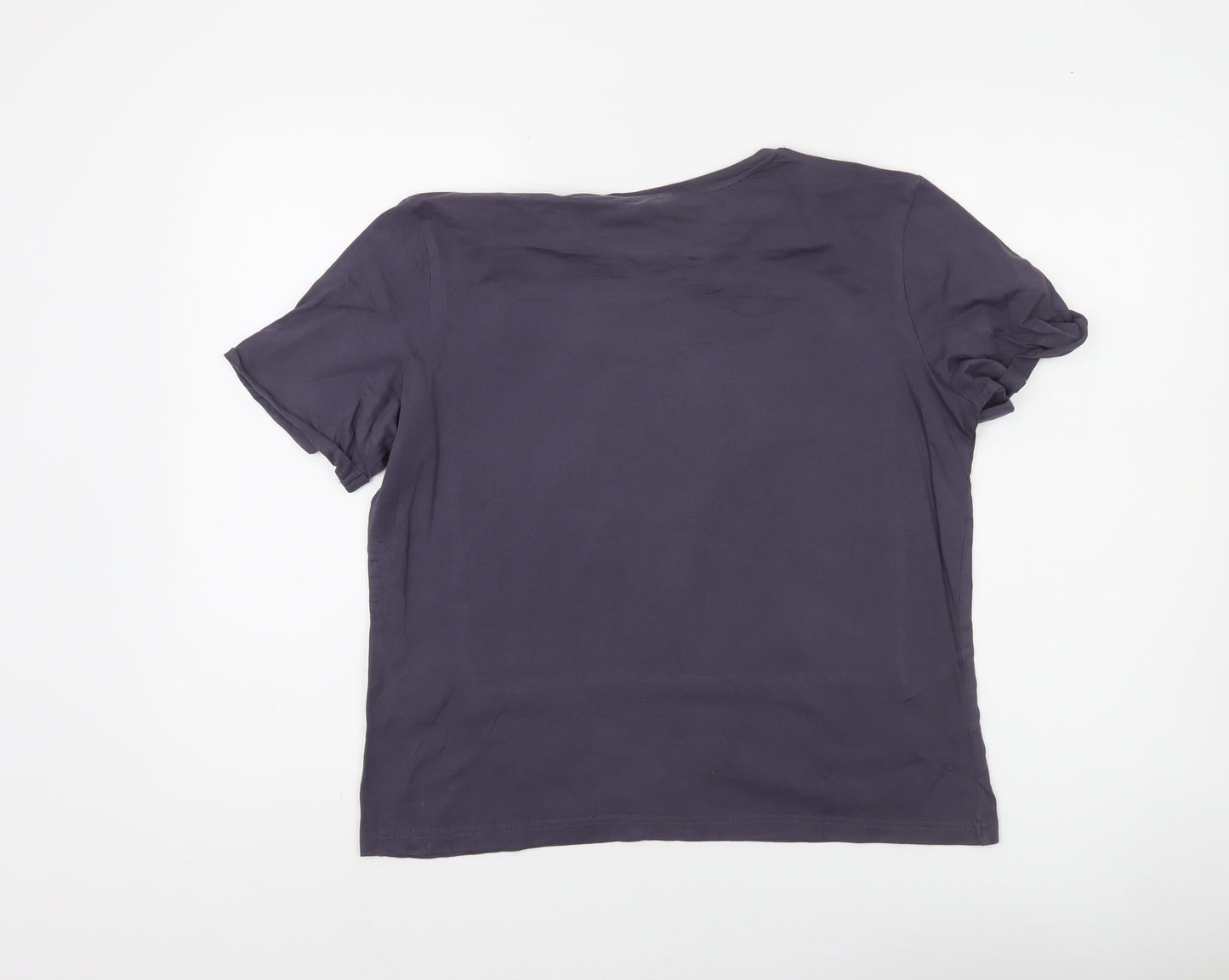 Befree Women’s Purple Geometric T-Shirt Size M Cotton Casual Top
