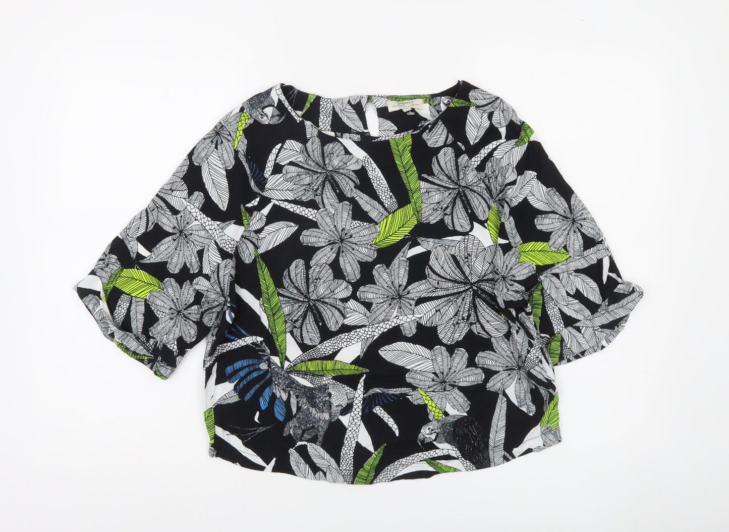 Papaya Weekend Women's Multicoloured Floral Tunic Blouse Size 8