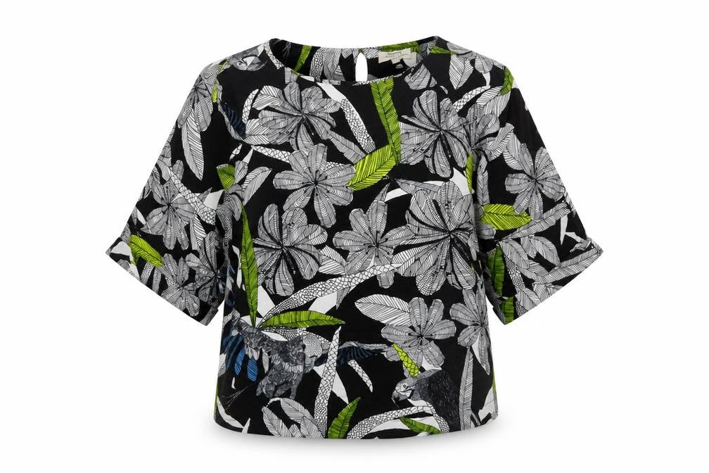 Front view of Papaya Weekend Women's Multicoloured Floral Tunic Blouse, size 8