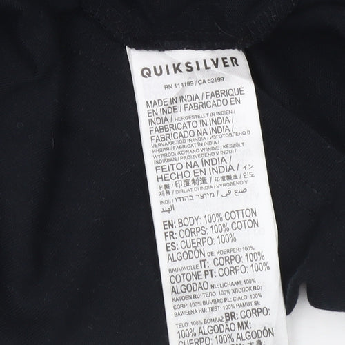 Quiksilver Boys Black Long Sleeve Graphic Surf T-Shirt Size 14 Years