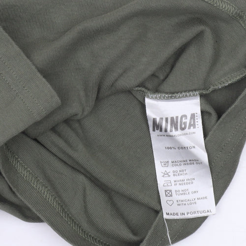 Minga London Girls Green Cropped Graphic Fairy T-Shirt Size L